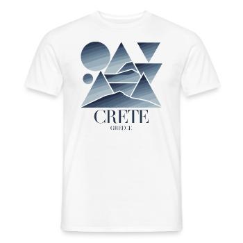 Kreta Griechenland Souvenir Geometrisch Modern - Männer T-Shirt - Weiß - Vorne - AI Model Male 178 dark (178cm)
