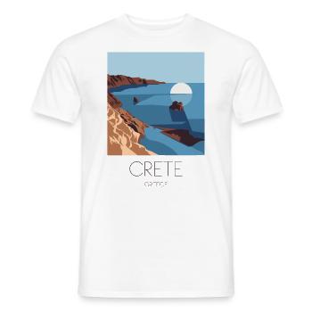 Crète Grèce Souvenir : Méditerranée - T-shirt homme - blanc - Devant - AI Model Male 178 dark (178cm)