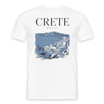 Grete Griechenland Souvenir Kreta Insel Panorama - Männer T-Shirt - Weiß - Vorne - AI Model Male 178 dark (178cm)