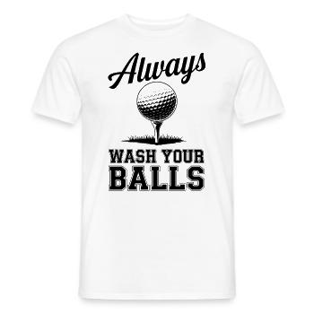 Collecteur de balles de golf Obtenir des balles Laver l’humour - T-shirt homme - blanc - Devant - AI Model Male 178 dark (178cm)