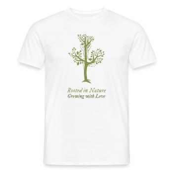 Rooted in nature, growing with love Yoga Balance - Männer T-Shirt - Weiß - Vorne - AI Model Male 178 dark (178cm)