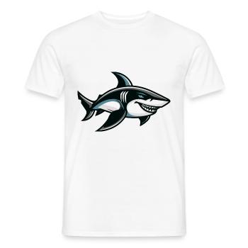 Hai Comic - Männer T-Shirt - Weiß - Vorne - AI Model Male 178 dark (178cm)