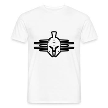 Spartan Helmet Warrior Gladiator - Men's T-Shirt - white - Front - AI Model Male 178 dark (178cm)