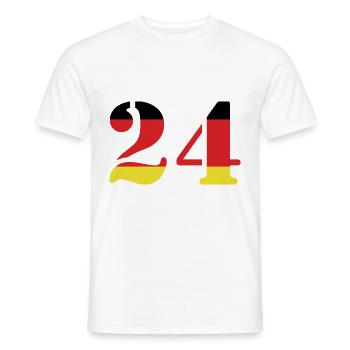 24 Number Jersey Germany - Men's T-Shirt - white - Front - AI Model Male 178 dark (178cm)