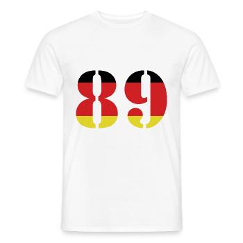 89 Numéro Jersey Allemagne - T-shirt homme - blanc - Devant - AI Model Male 178 dark (178cm)