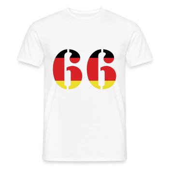 66 Number Jersey Tyskland - Mænd T-shirt - hvid - Foran - AI Model Male 178 dark (178cm)