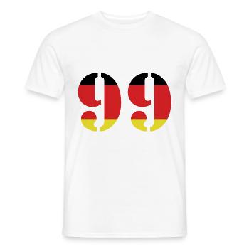 99 Numéro Jersey Allemagne - T-shirt homme - blanc - Devant - AI Model Male 178 dark (178cm)