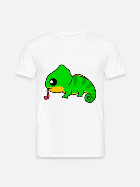 Chameleon Comic Animal - Men's T-Shirt - white