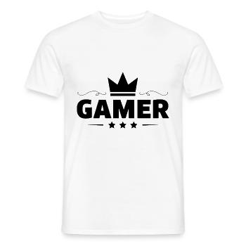 Gamer Beruf - Männer T-Shirt - Weiß - Vorne - AI Model Male 178 dark (178cm)