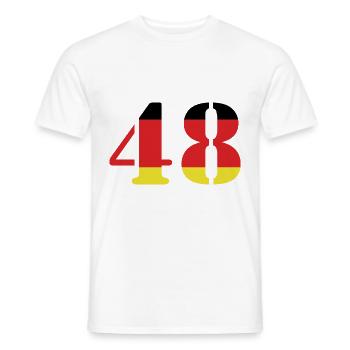 48 Numéro Jersey Allemagne - T-shirt homme - blanc - Devant - AI Model Male 178 dark (178cm)