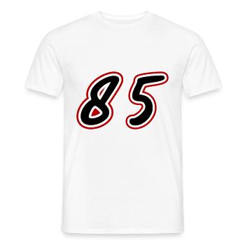 85 Number Symbol - Men's T-Shirt - white - Front - AI Model Male 178 dark (178cm)