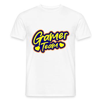 Équipe de joueurs - T-shirt homme - blanc - Devant - AI Model Male 178 dark (178cm)