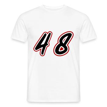 48 Zahl symbol - Männer T-Shirt - Weiß - Vorne - AI Model Male 178 dark (178cm)