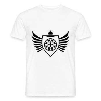 Roulette Casino Shield - Men's T-Shirt - white - Front - AI Model Male 178 dark (178cm)