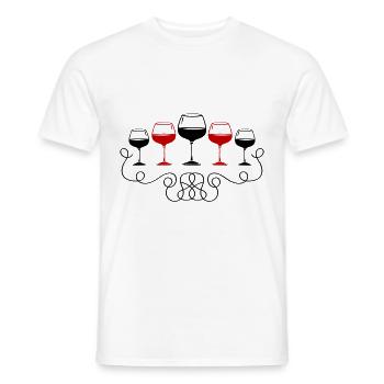 Wine Red Wine Glass Icon - Men's T-Shirt - white - Front - AI Model Male 178 dark (178cm)