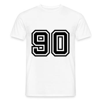 90 number symbol - Men's T-Shirt - white - Front - AI Model Male 178 dark (178cm)