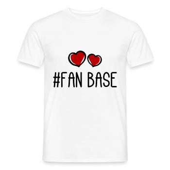 Fan Base Heart Love - Men's T-Shirt - white - Front - AI Model Male 178 dark (178cm)
