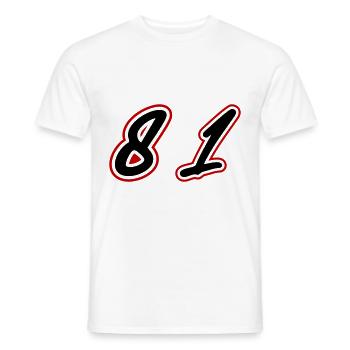 81 Zahl Symbol - Männer T-Shirt - Weiß - Vorne - AI Model Male 178 dark (178cm)