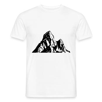 Symbole montagne nature - T-shirt homme - blanc - Devant - AI Model Male 178 dark (178cm)