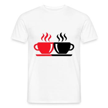 Coffee cup - Men's T-Shirt - white - Front - AI Model Male 178 dark (178cm)