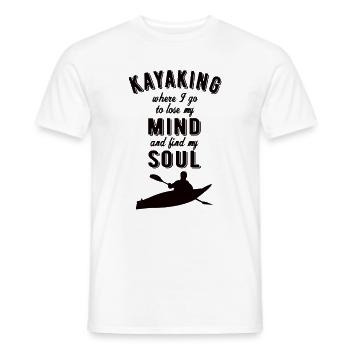 KAYAKING: Kayaking Soul - Männer T-Shirt - Weiß - Vorne - AI Model Male 178 dark (178cm)