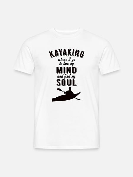 KAYAKING: Kayaking Soul - Männer T-Shirt - Weiß