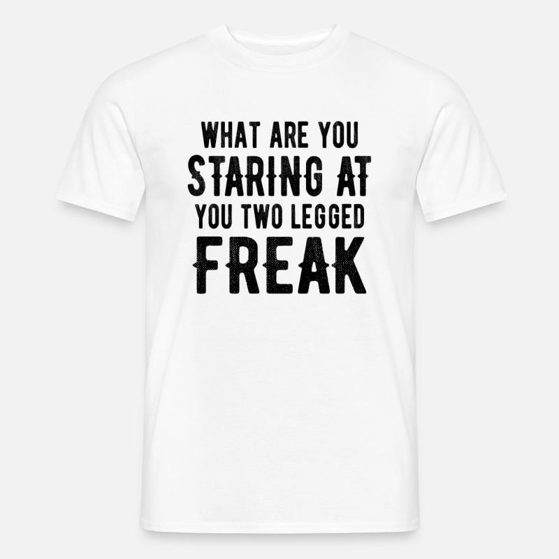 AMPUTEE: Two legged Freak - Männer T-Shirt - Weiß