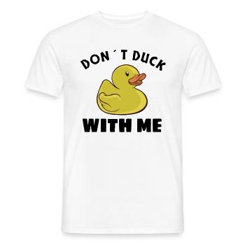 Rubber Duck Gift don’t duck with moi - T-shirt homme - blanc - Devant - AI Model Male 178 dark (178cm)