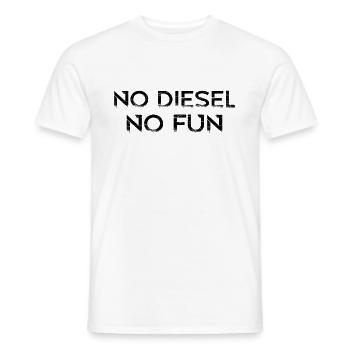 DIESEL MECHANIC /DIESEL TRUCKER no Diesel no Fun - Men's T-Shirt - white - Front - AI Model Male 178 dark (178cm)