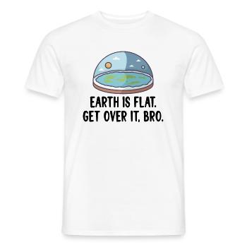 Flat Earth Theory Flat Earth Army Earth - T-shirt homme - blanc - Devant - AI Model Male 178 dark (178cm)