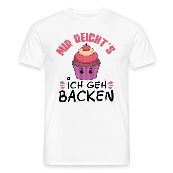 Backen Bäckerei Cupcakes Konditor Kuchen Geschenk - Men's T-Shirt - white - Front - AI Model Male 178 dark (178cm)