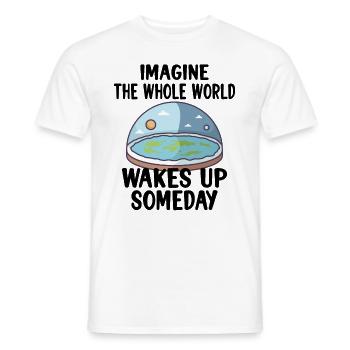 Flat Earth Theory Flat Earth Army Earth flat Gift - T-shirt homme - blanc - Devant - AI Model Male 178 dark (178cm)