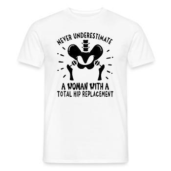 Hip Replacement Hip Surgery Post-OP Gift idea - Men's T-Shirt - white - Front - AI Model Male 178 dark (178cm)