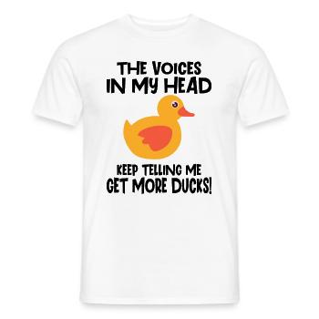 Rubber Ducks Bird Hunting Duck Lovers Gift - Men's T-Shirt - white - Front - AI Model Male 178 dark (178cm)
