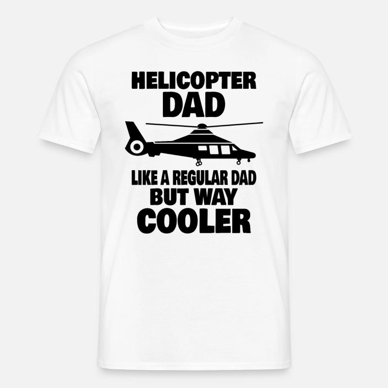 Hubschrauberpilot Luftfahrt Helicopter Dad - Männer T-Shirt - Weiß