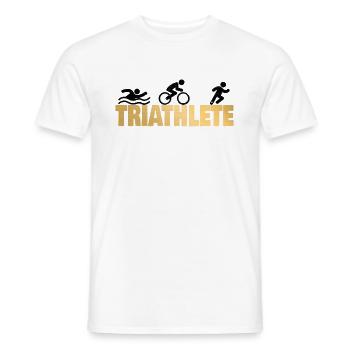 Triathlon Swim Bike Run Triathlete Sport Gift - Männer T-Shirt - Weiß - Vorne - AI Model Male 178 dark (178cm)