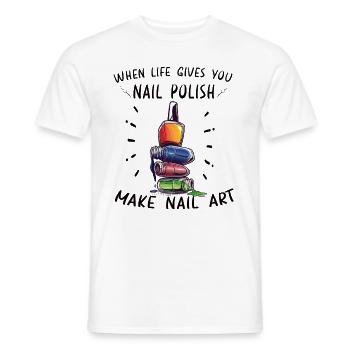 Nail Tech Nail Technician Manicurist Nails Artist - Männer T-Shirt - Weiß - Vorne - AI Model Male 178 dark (178cm)