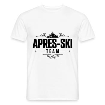 apres ski team - Men's T-Shirt - white - Front - AI Model Male 178 dark (178cm)