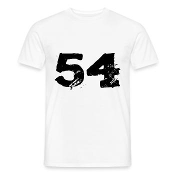 54 Maillot numéro - T-shirt homme - blanc - Devant - AI Model Male 178 dark (178cm)