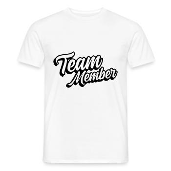 Membres de l’équipe - T-shirt homme - blanc - Devant - AI Model Male 178 dark (178cm)