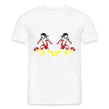Frau Fussball Team Deutschland - Männer T-Shirt - Weiß - Vorne - AI Model Male 178 dark (178cm)