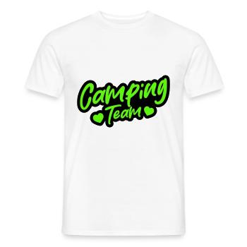Camping Team - Männer T-Shirt - Weiß - Vorne - AI Model Male 178 dark (178cm)
