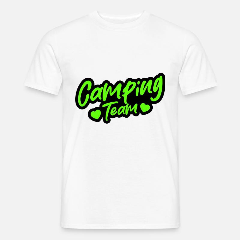 Camping Team - Männer T-Shirt - Weiß
