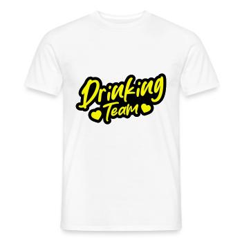 Drinking Team - Men's T-Shirt - white - Front - AI Model Male 178 dark (178cm)