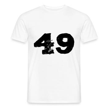 49 Zahl Trikot - Männer T-Shirt - Weiß - Vorne - AI Model Male 178 dark (178cm)