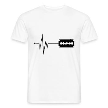 Impulsion de lame de rasoir - T-shirt homme - blanc - Devant - AI Model Male 178 dark (178cm)
