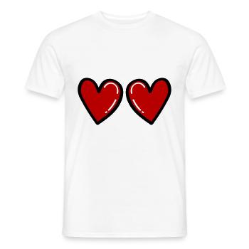 Hearts Love Symbol in Love - Men's T-Shirt - white - Front - AI Model Male 178 dark (178cm)
