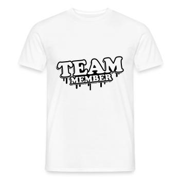 Membres de l’équipe - T-shirt homme - blanc - Devant - AI Model Male 178 dark (178cm)