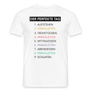 Paragleiten Gleitschirmfliegen Gleitsegeln Pilot - Männer T-Shirt - Weiß - Vorne - AI Model Male 178 dark (178cm)
