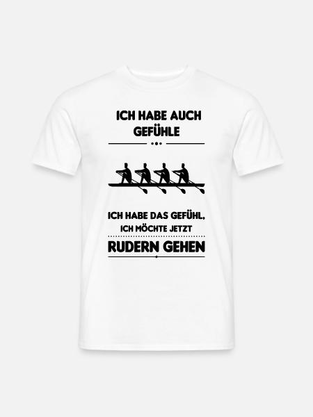 Rudern Ruderer Ruderboot Wassersport Kanu Geschenk - Männer T-Shirt - Weiß